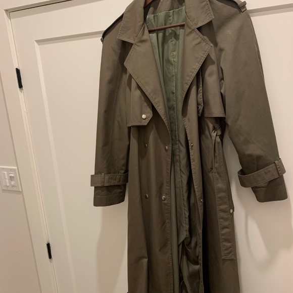 Khaki/olive trench coat - Picture 3 of 5